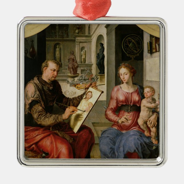St. Luke Painting the Virgin, c.1545 Metal Ornament (Front)