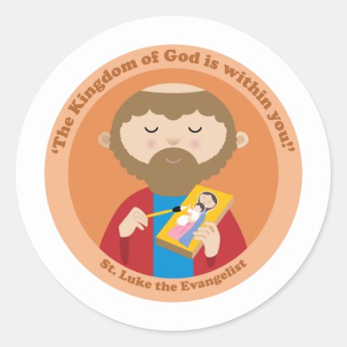 St Luke the Evangelist Classic Round Sticker