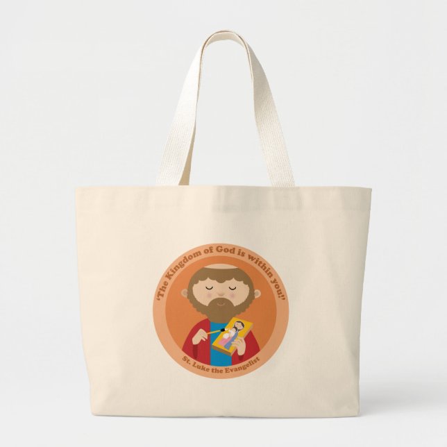 St. Luke the Evangelist Large Tote Bag (Front)