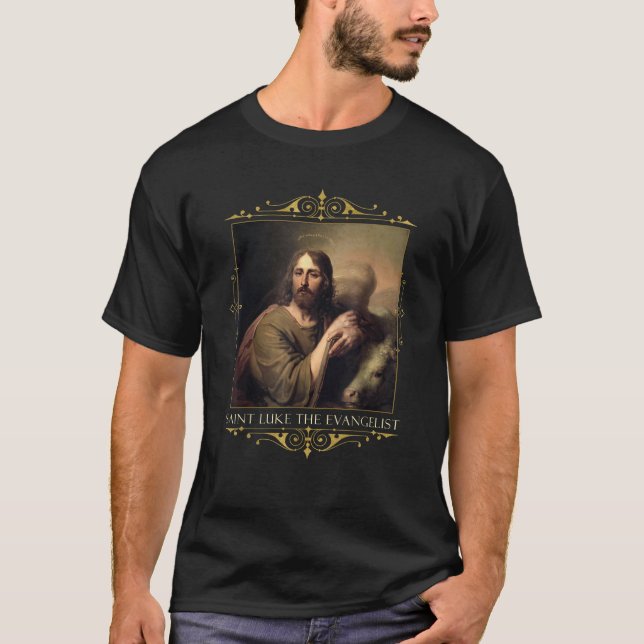 St Luke the Evangelist Prayer Patron Artists Catho T-Shirt (Front)