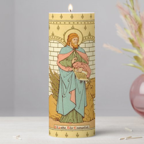St Luke the Evangelist RLS 08 3x8 Pillar Candle
