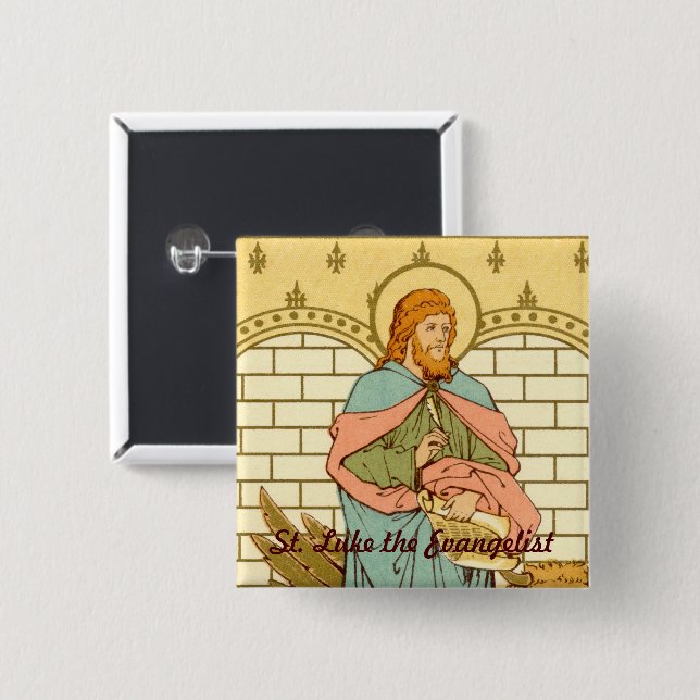 St. Luke the Evangelist (RLS 08) Button (Front & Back)