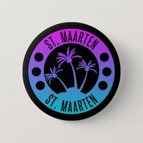 St Maarten Blue Gradient Sint Martin Button