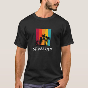 St. Maarten Holiday Vacation Souvenir Retro Surfin T-Shirt