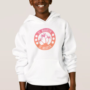 St. Maarten Pink and Coral Gradient Sint Martin Hoodie