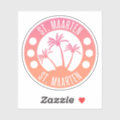 St. Maarten Pink and Coral Gradient Sint Martin Sticker | Zazzle