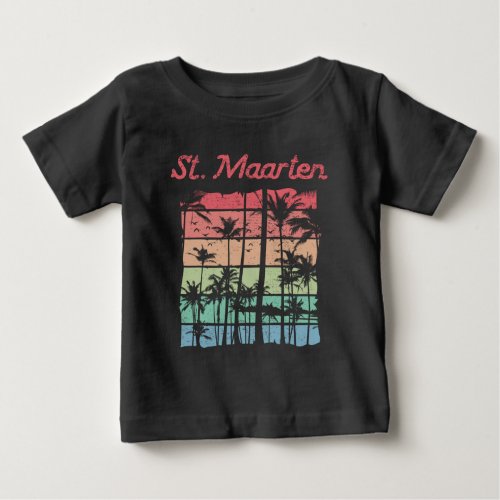 St Maarten Rainbow Colors Sint Martin Baby T_Shirt
