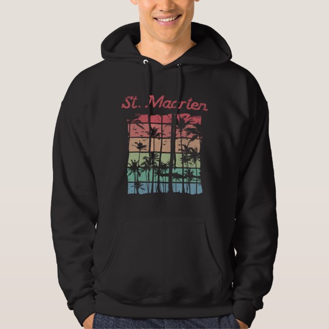 St. Maarten Rainbow Colors Sint Martin Hoodie (Front)