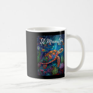 St. Maarten Sea Turtle Surfing Travel St. Martin S Coffee Mug
