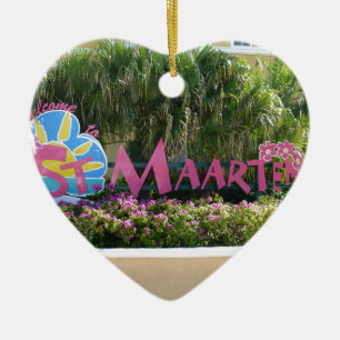 St. Maarten Sign Ceramic Ornament