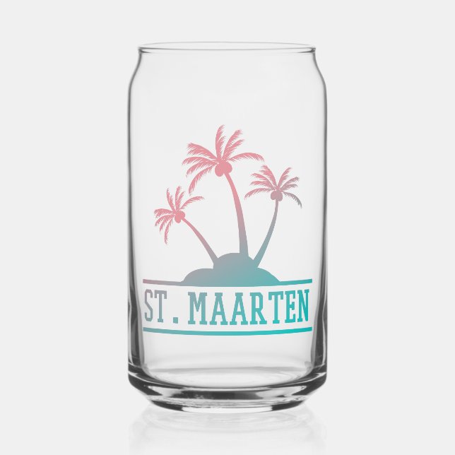 St. Maarten | Sint Martin Gradient Can Glass (Front)