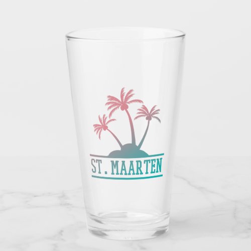 St Maarten  Sint Martin Gradient Glass