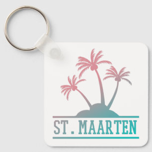 St. Maarten   Sint Martin Gradient  Keychain