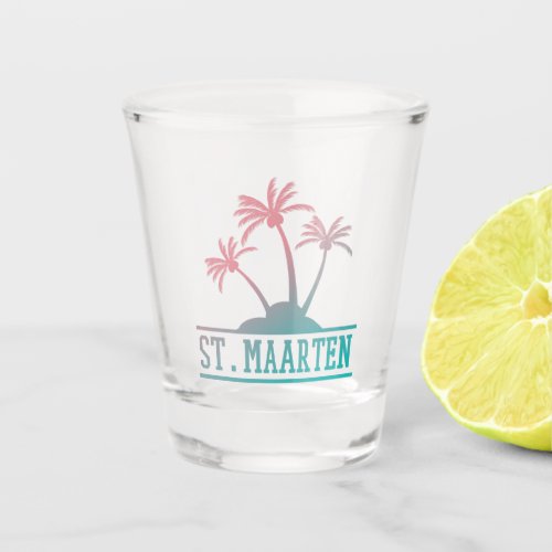 St Maarten  Sint Martin Gradient Shot Glass