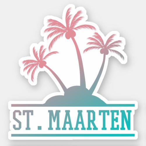 St Maarten  Sint Martin Gradient Sticker