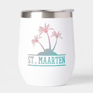 St. Maarten Sint Martin Gradient Thermal Wine Tumbler