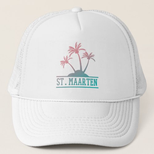 St Maarten  Sint Martin Gradient Trucker Hat