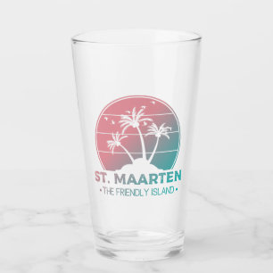 St. Maarten Sint Martin Retro Gradient Glass
