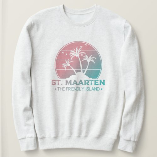 St Maarten  Sint Martin Retro Gradient Sweatshirt