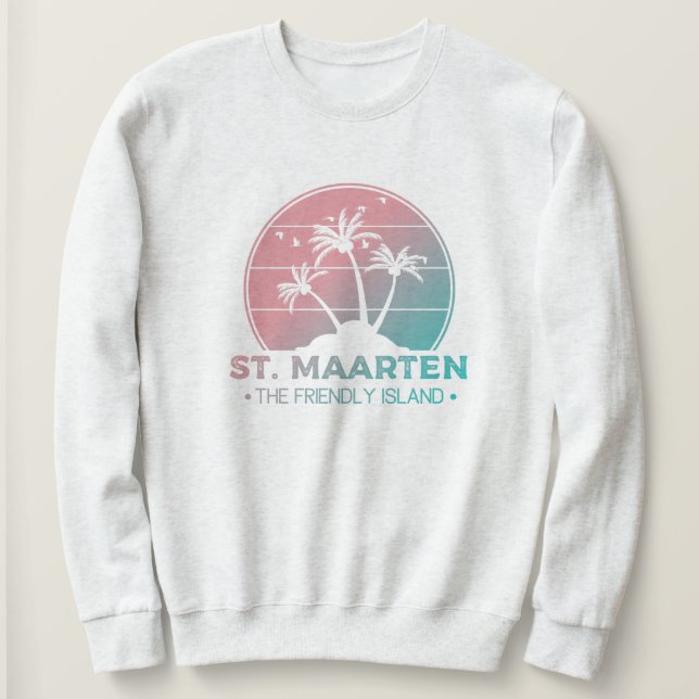 St. Maarten | Sint Martin Retro Gradient Sweatshirt (Design Front)