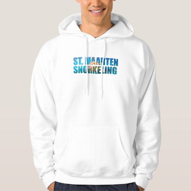 St Maarten Snorkeling Snorkeler Hoodie (Front)