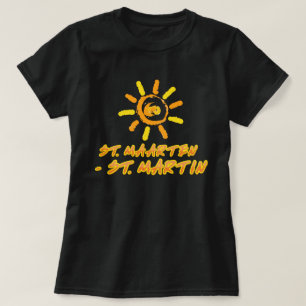 St. Maarten - St. Martin bright yellow & orange T-Shirt