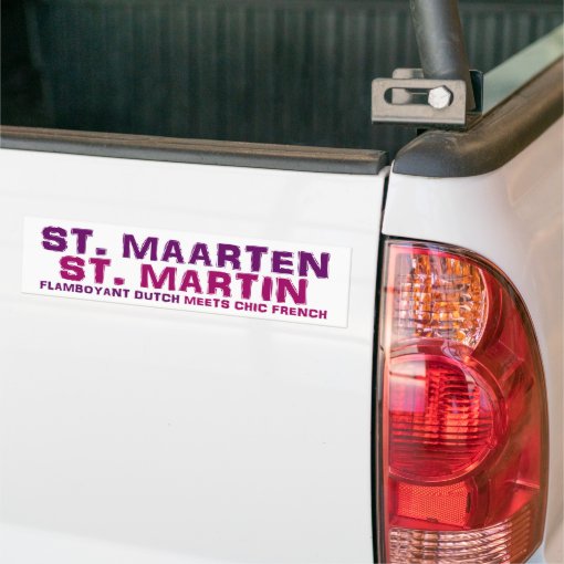 St. Maarten/ St. Martin Bumper Sticker | Zazzle