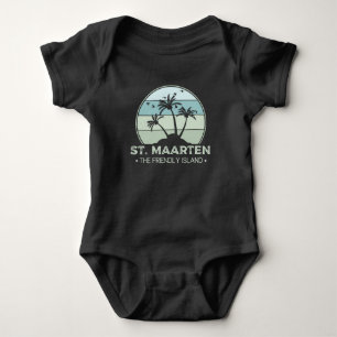 St. Maarten The friendly Island retro Sint Martin Baby Bodysuit