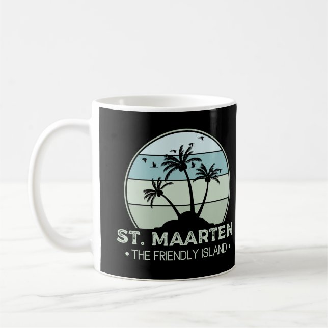 St. Maarten The friendly Island retro Sint Martin Coffee Mug (Left)