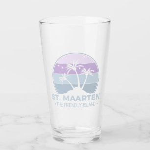 St. Maarten The friendly Island retro Sint Martin Glass