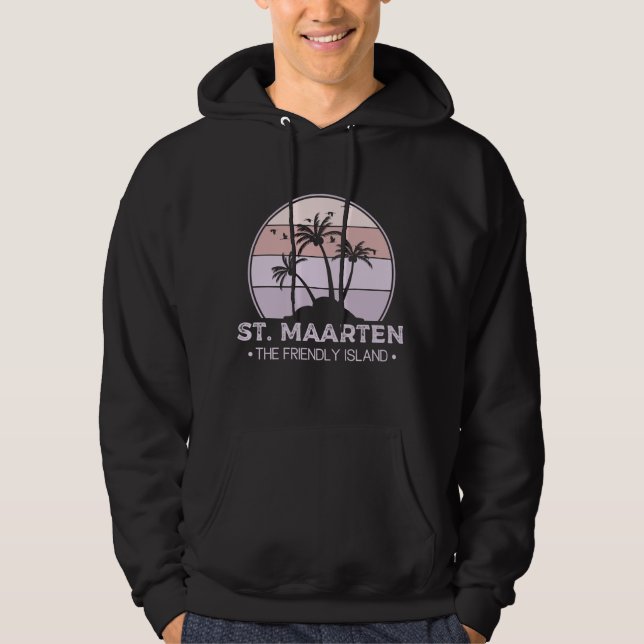 St. Maarten The friendly Island retro Sint Martin Hoodie (Front)