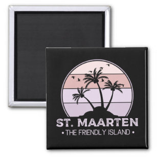St. Maarten The friendly Island retro Sint Martin Magnet