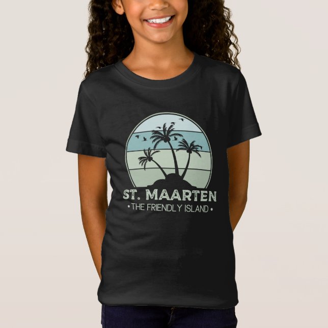 St. Maarten The friendly Island retro Sint Martin T-Shirt (Front)