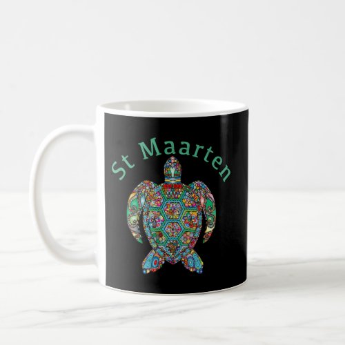 St Maarten Tribal Turtle Coffee Mug