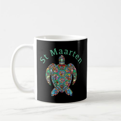 St Maarten Tribal Turtle Coffee Mug