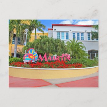 St. Maarten  Welcome Sign  Photography  Dutch Postcard by CarolinaPhotoToGo at Zazzle