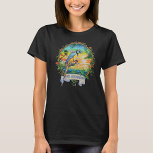 St Maarten West Indies Vintage Tropical Parrot Vac T-Shirt