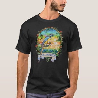 St Maarten West Indies Vintage Tropical Parrot Vac T-Shirt