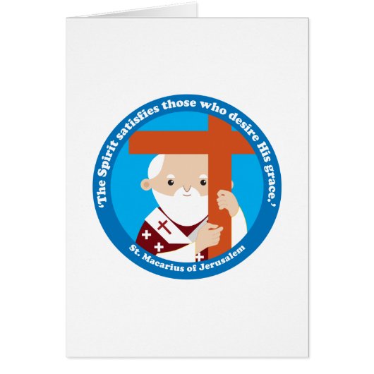 St. Macarius of Jerusalem Cards (Front)
