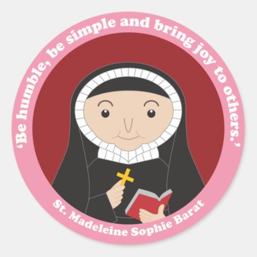St Madeleine Sophie Barat Classic Round Sticker