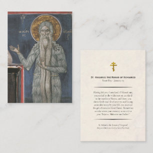 St. Makarius the Roman of Novgorod Prayer Card