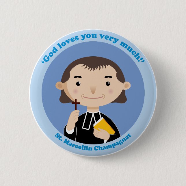 St. Marcellin Champagnat Pinback Button (Front)
