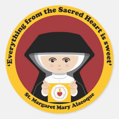 St Margaret Mary Alacoque Classic Round Sticker
