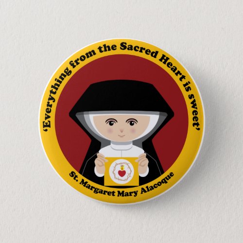 St Margaret Mary Alacoque Pinback Button