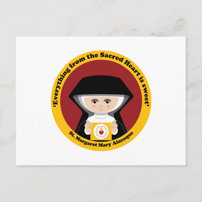 St. Margaret Mary Alacoque Postcard (Front)