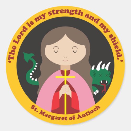St Margaret of Antioch Classic Round Sticker