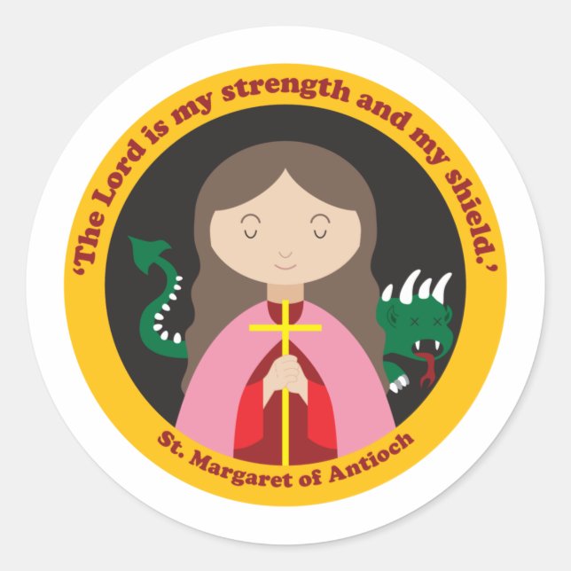 St. Margaret of Antioch Classic Round Sticker (Front)