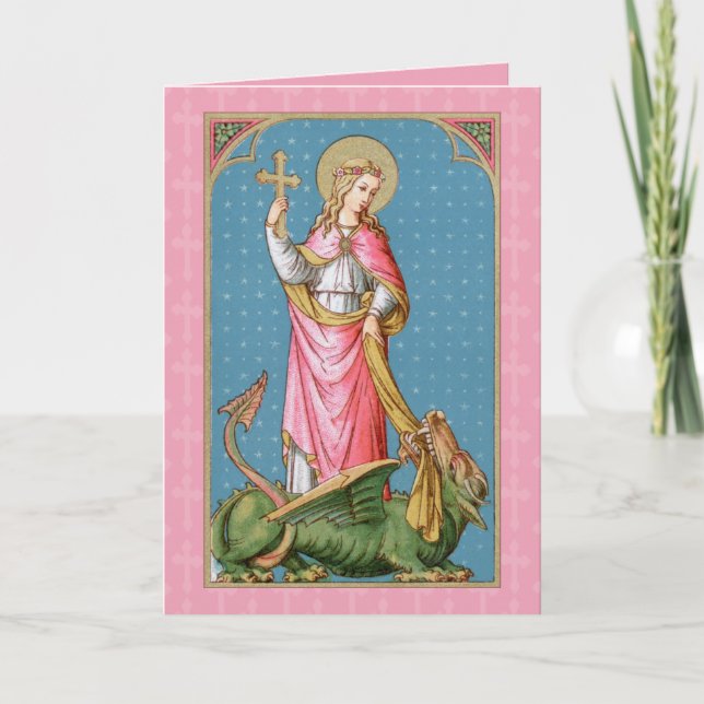 St. Margaret of Antioch (SAU 038) Blank Greeting Card (Front)