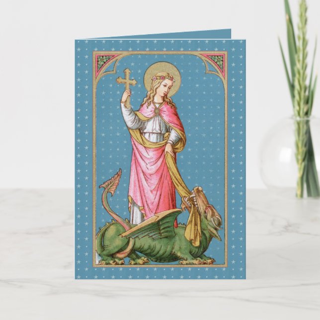 St. Margaret of Antioch (SAU 038) Blank Greeting Card (Front)