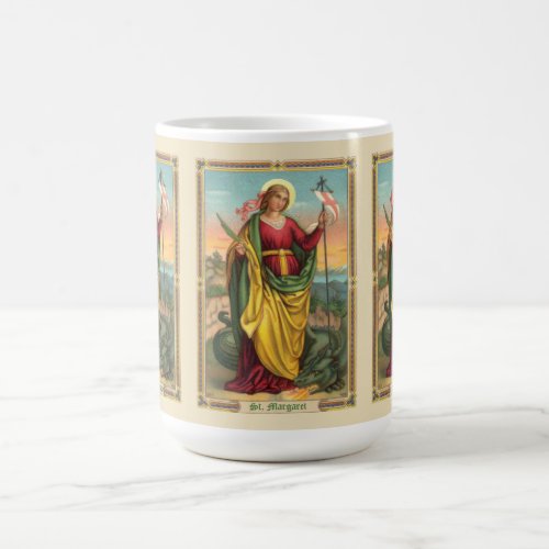 St Margaret with Dragon and Resurrection Banner Coffee Mug
